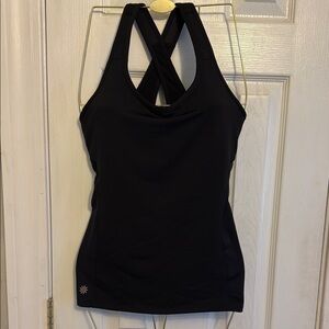 Athleta Sleek Black Cross-Back Tank Top #195